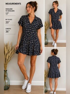 Vintage Jamie Brooke Floral Rayon Romper Size M